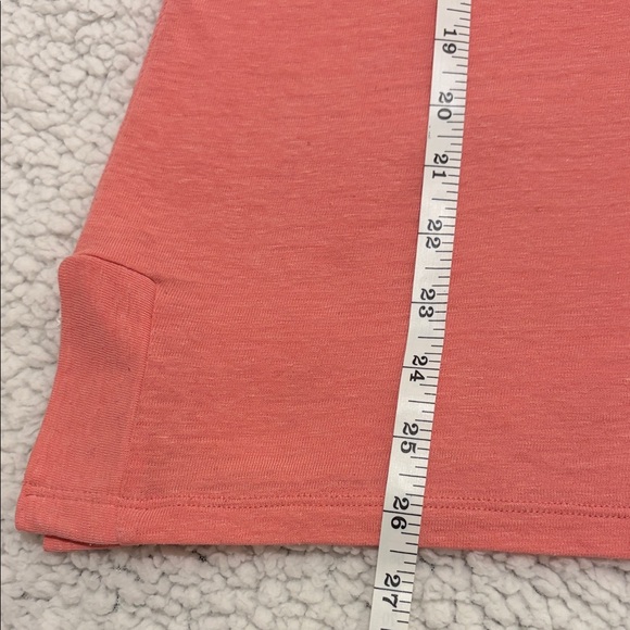 Talbots Peach V-Neck Short Sleeve Tee - Picture 6 of 8